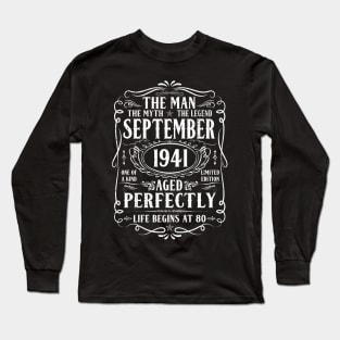 September 1941 Man Myth Legend Shirt 80th Birthday 80 Years Old Long Sleeve T-Shirt